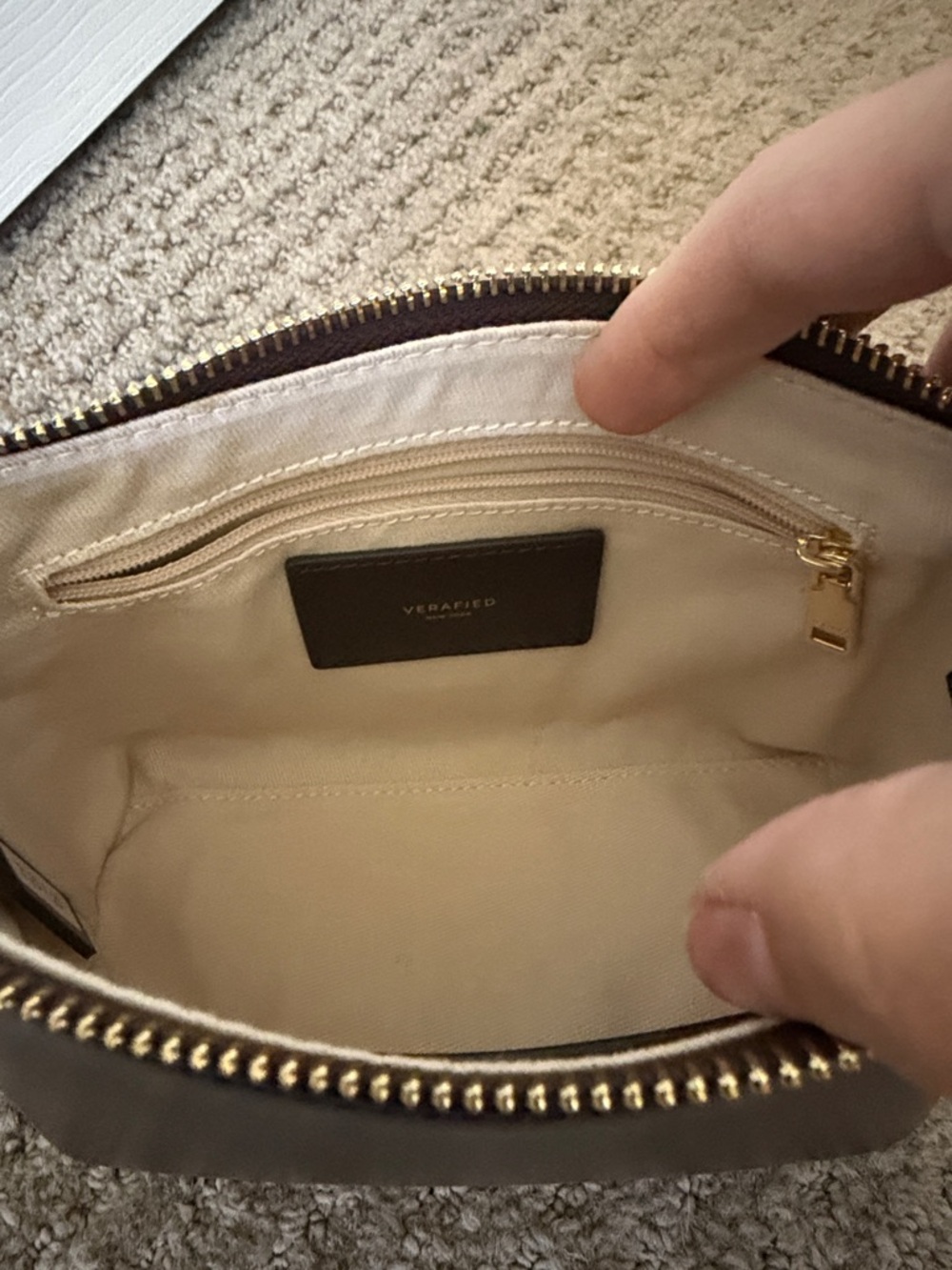 Verafied Mini Gold Chocolate Hobo Bag - Picture 4 of 7